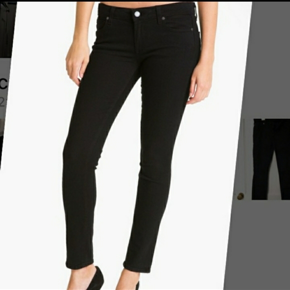 PAIGE Black Super Skinny Denim Jeggings - Picture 3 of 4